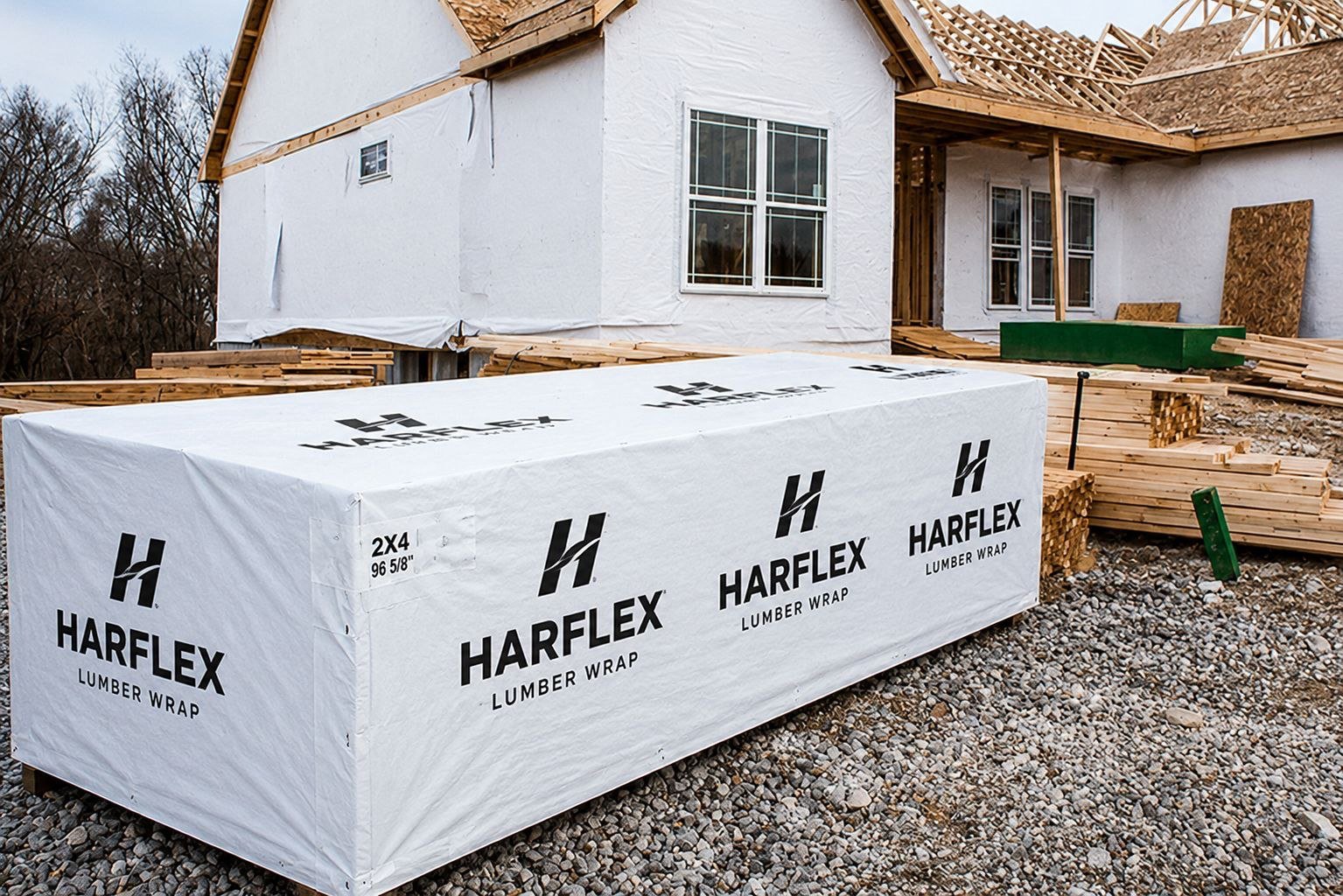 Lumber Wrap — Packaged product, warehouse